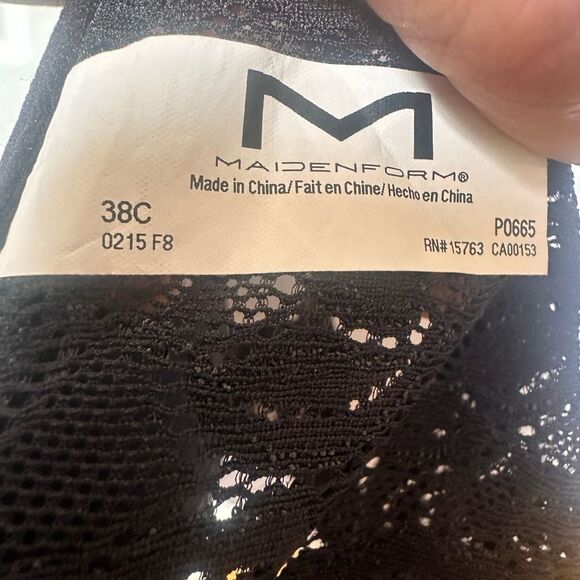 Simply Vera Wang & Maidenform 2 Bundle Bras Black Strapless & Racerback size 38C - Picture 10 of 10